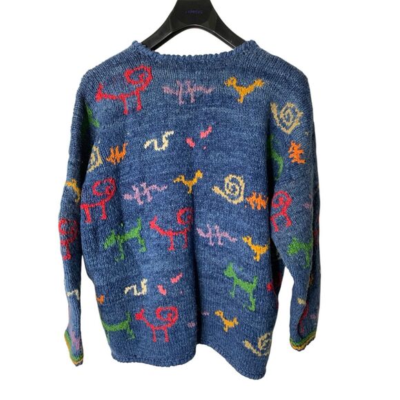 Amano Wool Sweater Cardigan Bolivia - Picture 2 of 4